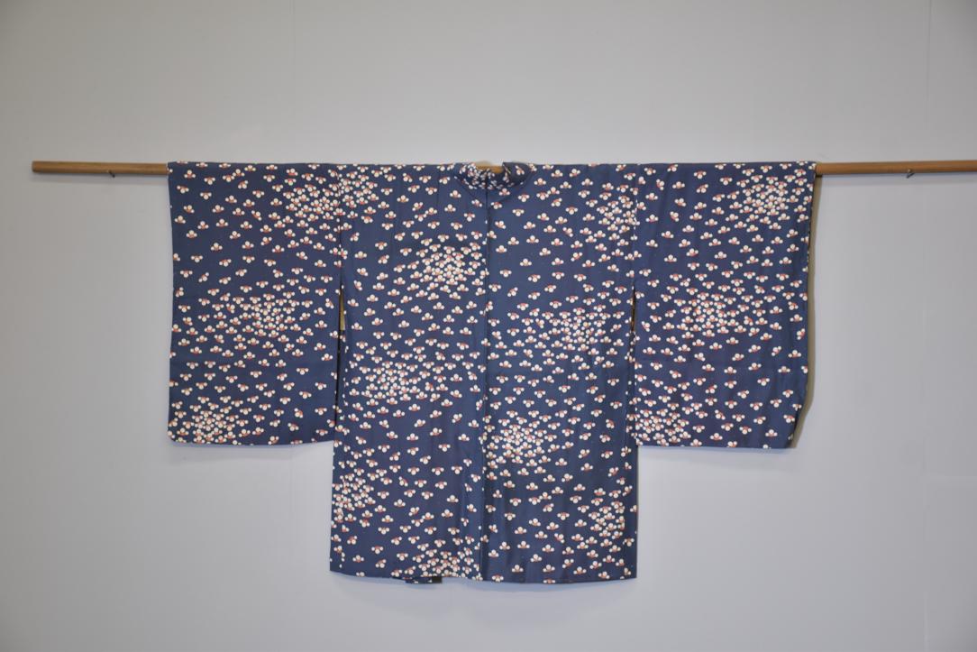 Rich Blue Silk Vintage Haori Jacket - Image 6