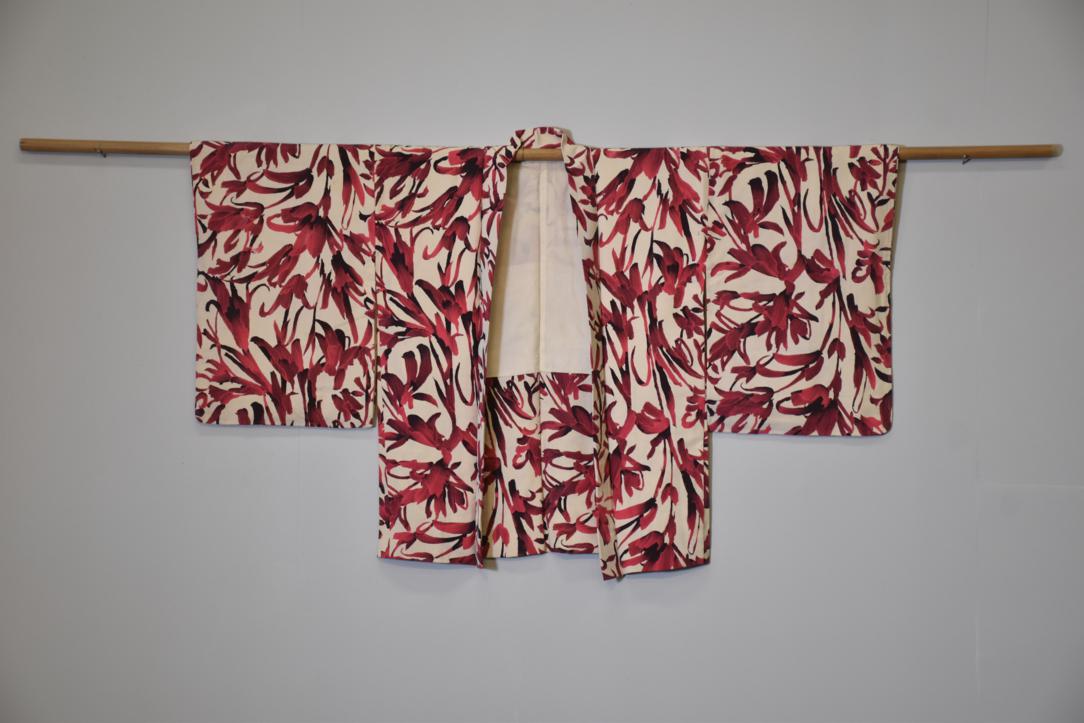Oriental Lily Japanese Vintage Silk Haori Jacket