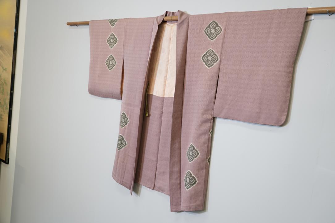 Jacquard Silk Shibori Vintage Haori Jacket - Image 6