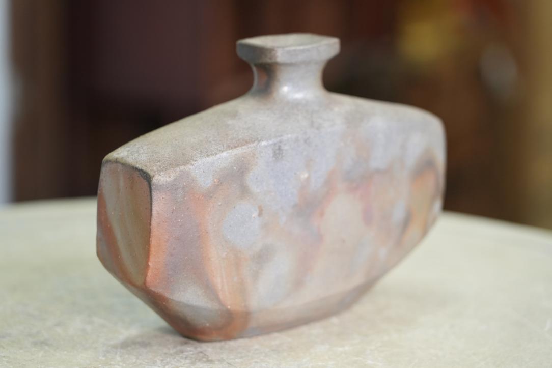 Japanese Bizen Pottery Vase with a Box Width:215mm - Image 7