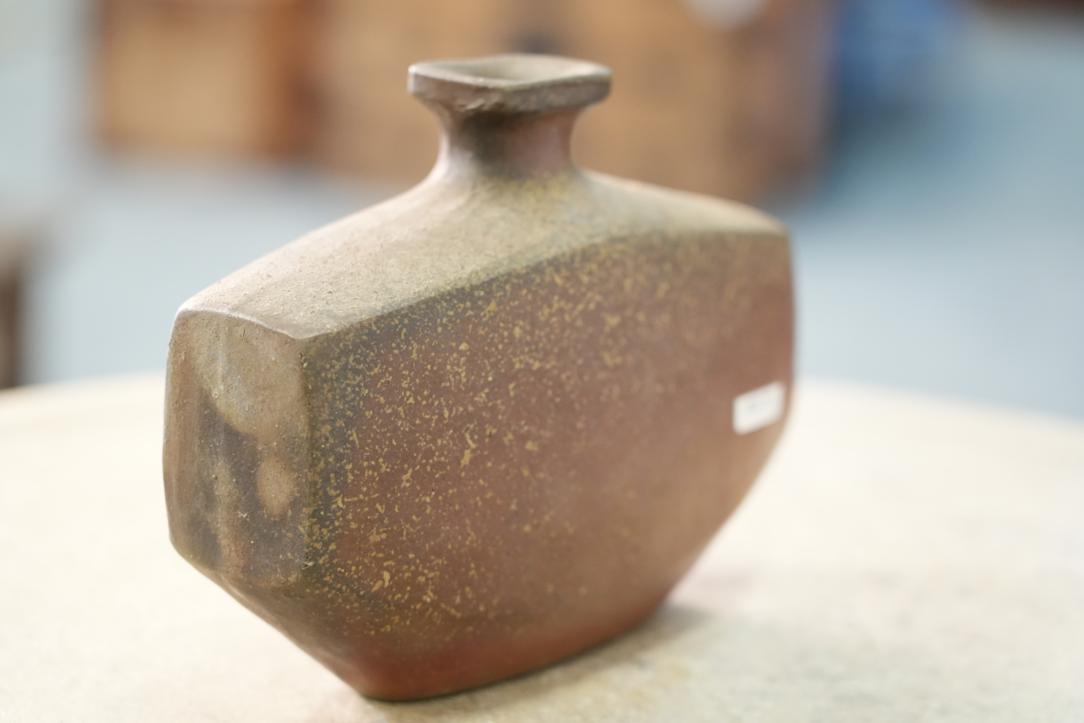 Japanese Bizen Pottery Vase with a Box Width:215mm - Image 6