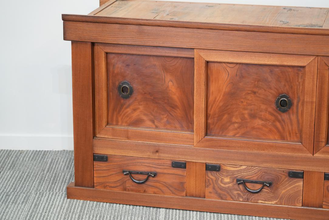 Japanese Elm Wood Mizuya Dansu Sideboard Width:1845mm - Image 9