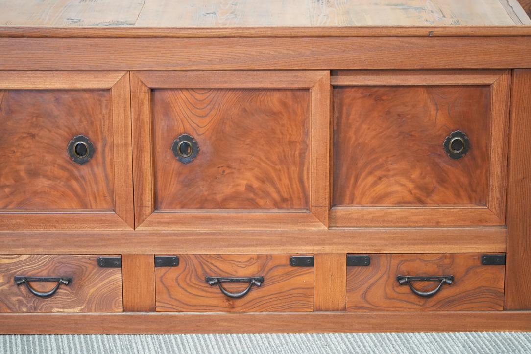 Japanese Elm Wood Mizuya Dansu Sideboard Width:1845mm - Image 10