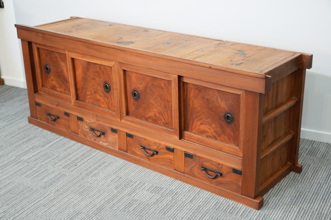 Japanese Elm Wood Mizuya Dansu Sideboard Width:1845mm - Image 7