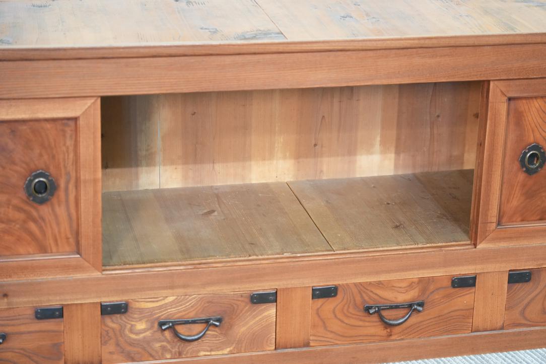 Japanese Elm Wood Mizuya Dansu Sideboard Width:1845mm - Image 5