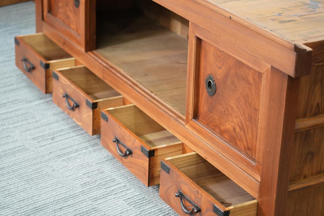 Japanese Elm Wood Mizuya Dansu Sideboard Width:1845mm - Image 4