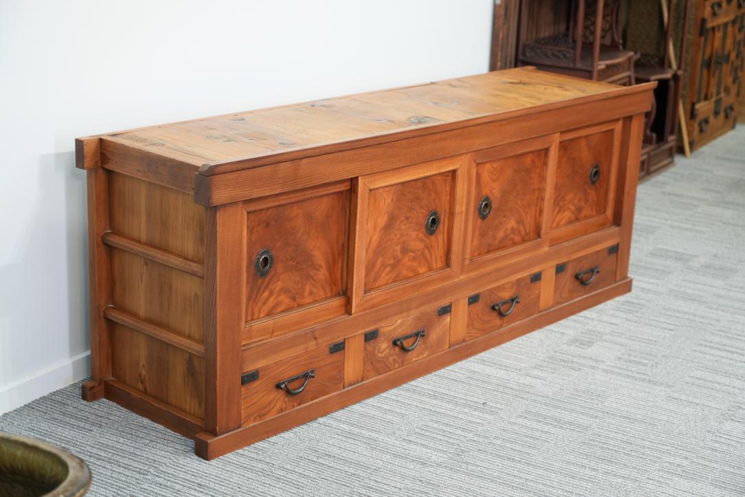Japanese Elm Wood Mizuya Dansu Sideboard Width:1845mm - Image 12