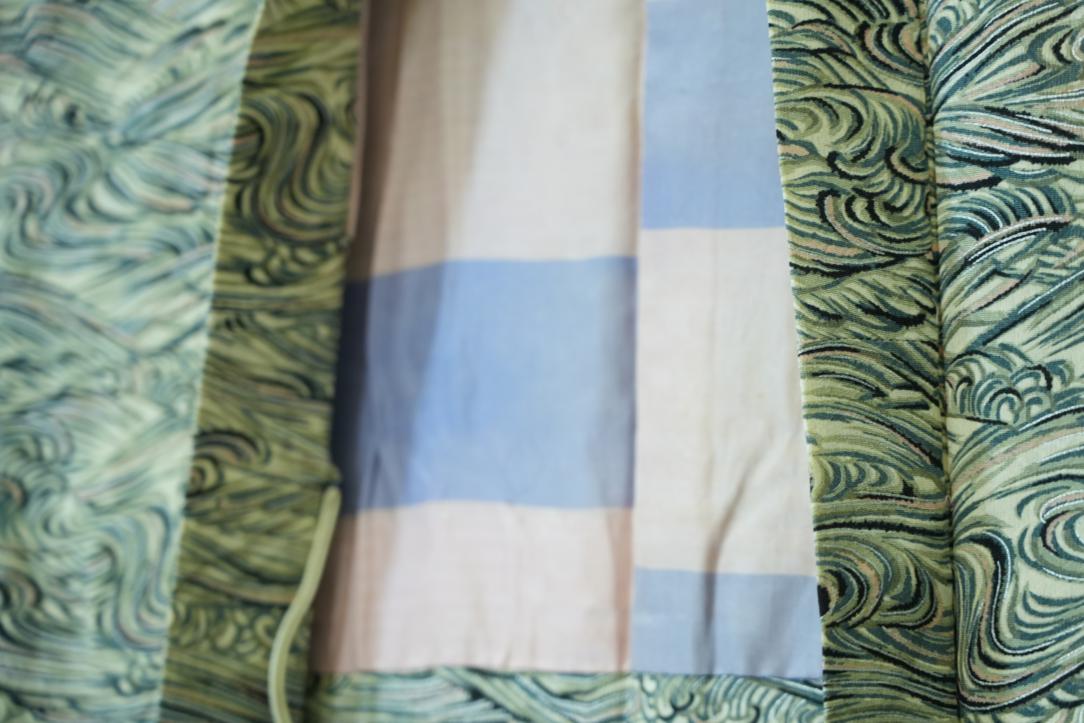 Green Ocean Swirls Japanese Haori Jacket - Image 6