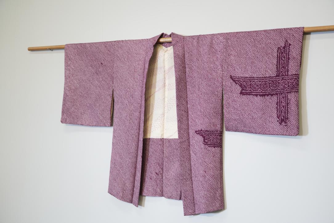 Silk Shibori Haori Jacket - Image 3