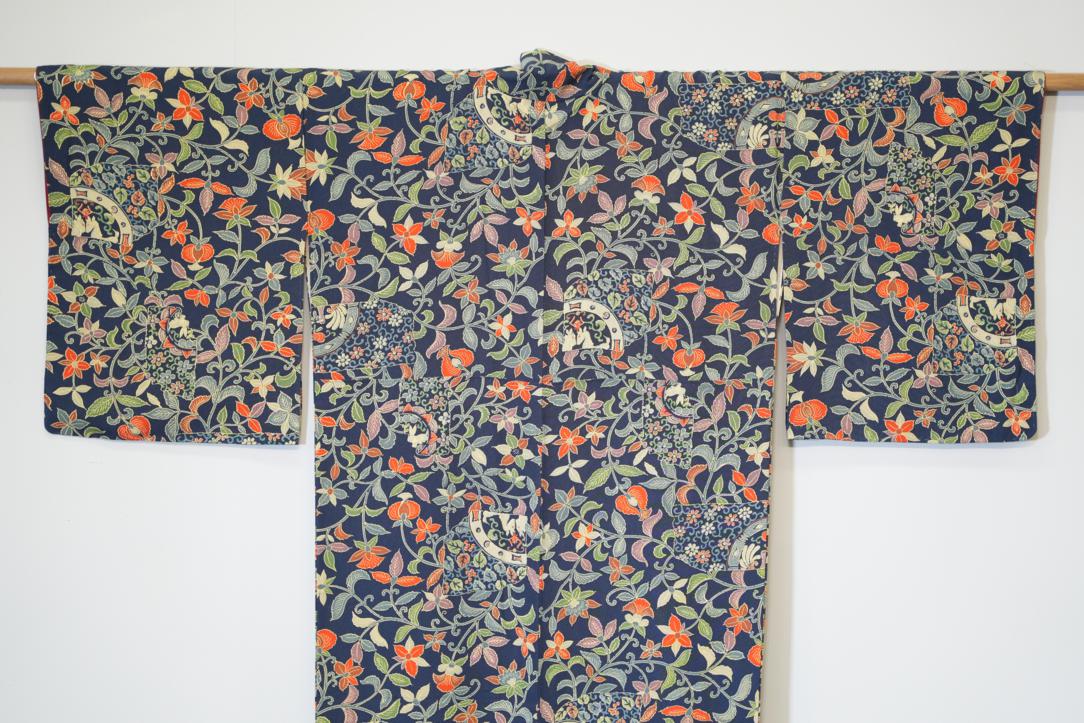 Blue Pizzazz Japanese Silk Kimono - Image 3