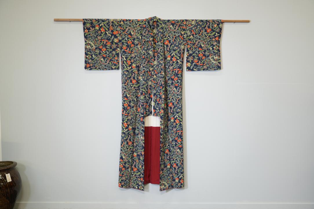 Blue Pizzazz Japanese Silk Kimono - Image 5