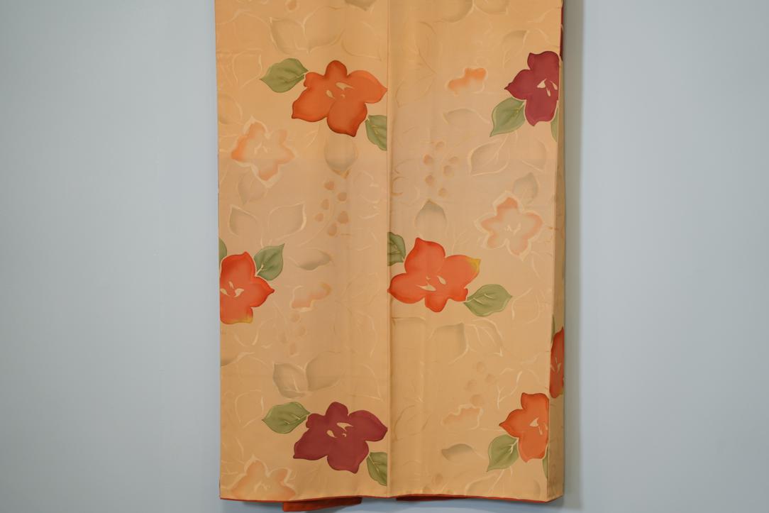 Golden Floral Japanese Silk Kimono - Image 7