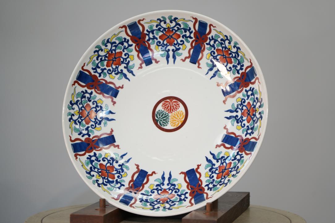 Large Japanese Nabeshima Style Plate Width:455mm