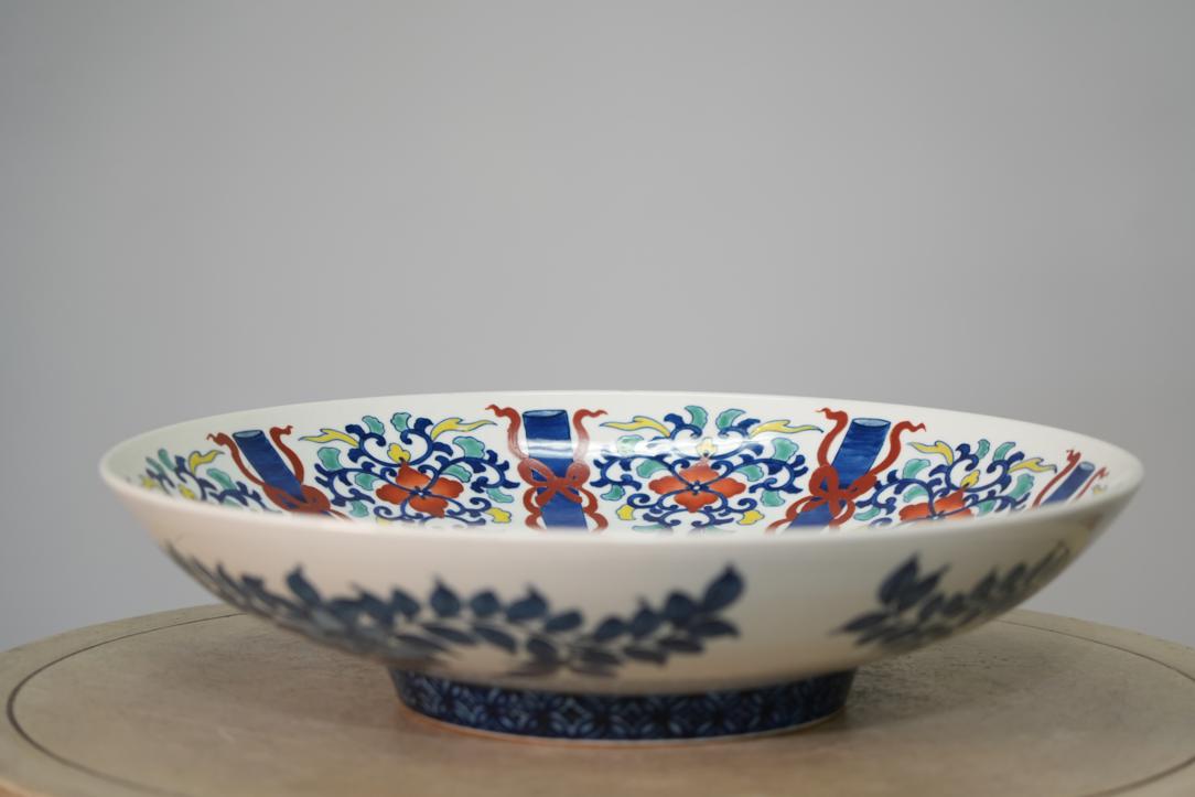 Large Japanese Nabeshima Style Plate Width:455mm - Image 4