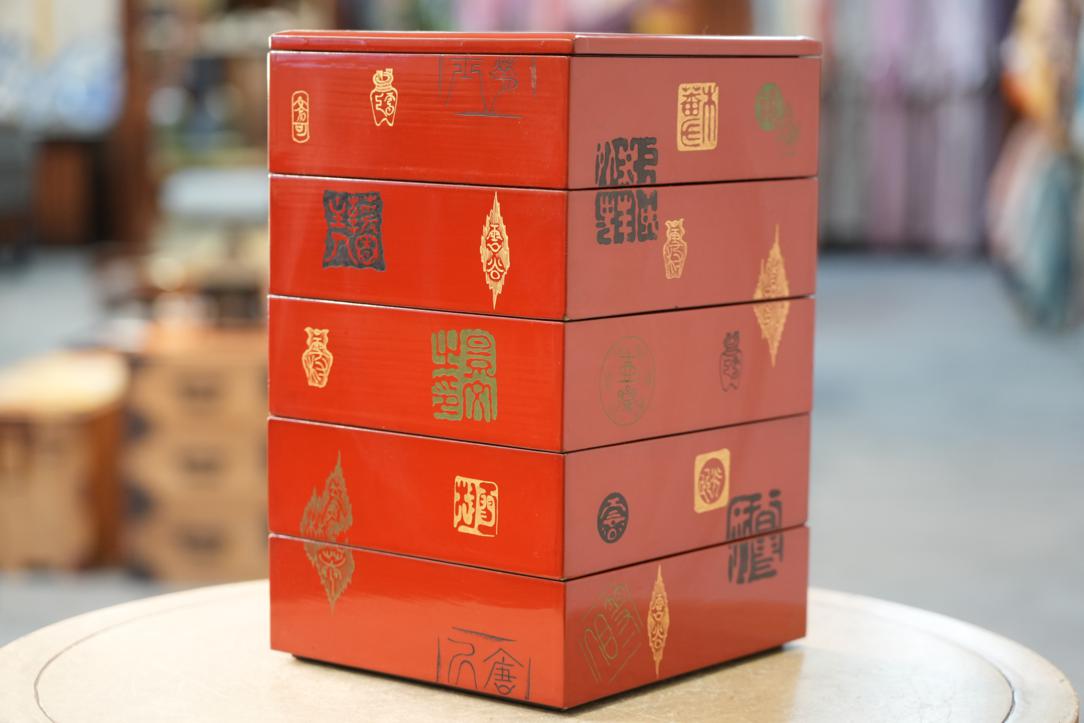 Japanese Maki-E Lacquered Jubako Width:245mm - Image 7