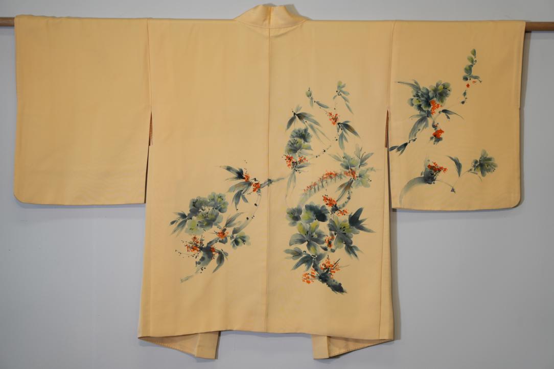 Whipped Butter Yellow Vintage Silk Haori Jacket - Image 3