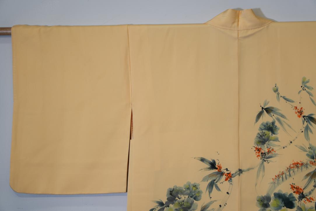 Whipped Butter Yellow Vintage Silk Haori Jacket - Image 6