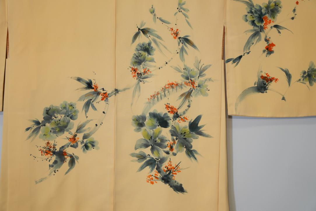 Whipped Butter Yellow Vintage Silk Haori Jacket - Image 2