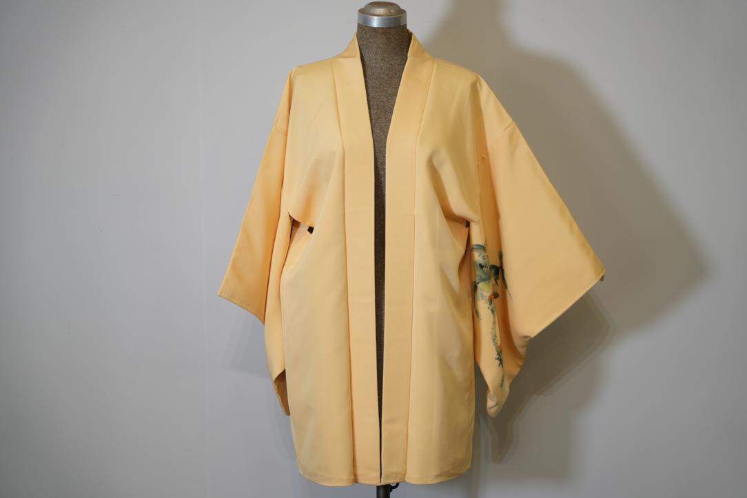 Whipped Butter Yellow Vintage Silk Haori Jacket - Image 5