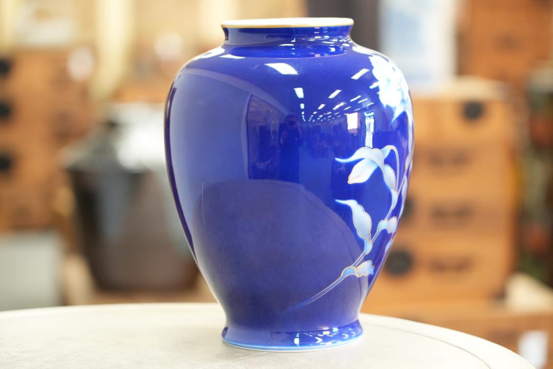 Fukugawa Pottery Vase:Width:195mm - Image 6