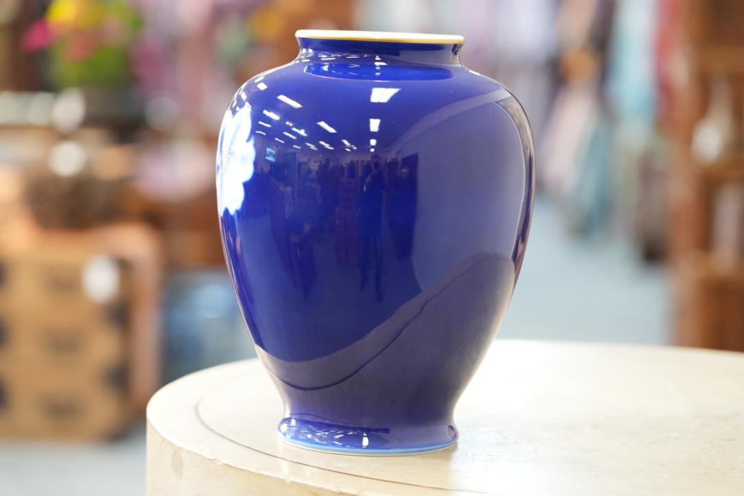 Fukugawa Pottery Vase:Width:195mm - Image 5