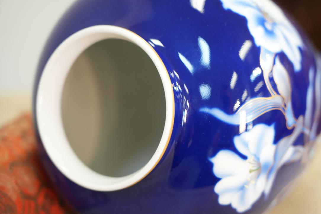 Fukugawa Pottery Vase:Width:195mm - Image 4