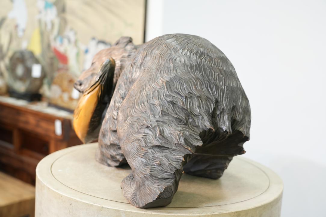 Carved Wooden Hokkaido Bear Width:640mm - Image 5