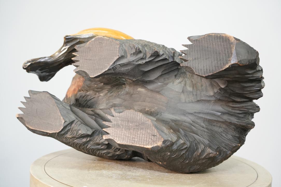 Carved Wooden Hokkaido Bear Width:640mm - Image 3
