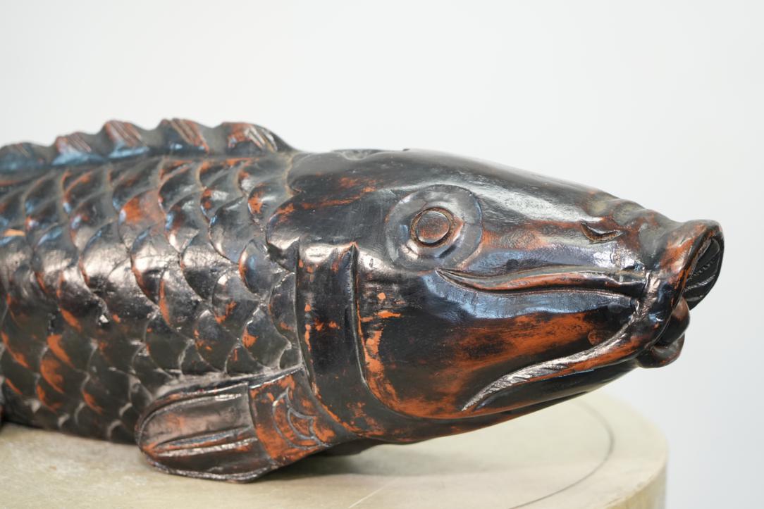 Japanese Lacquered Koi Sculpture Width:910mm - Image 2