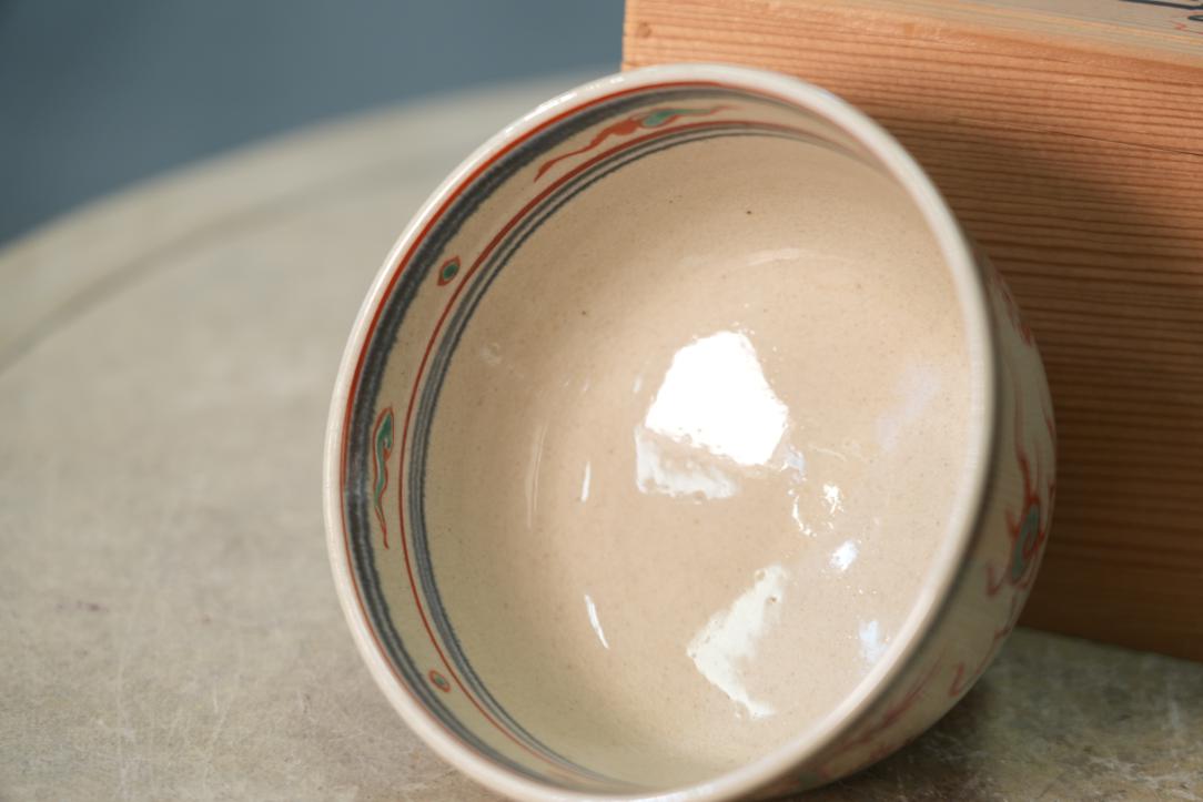 Dragon Chawan Tea Bowl in a Wooden box Width:127mm - Image 3