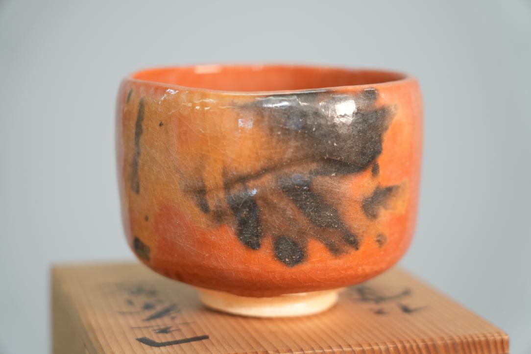 Aka Raku Chawan Tea Bowl Width:120mm