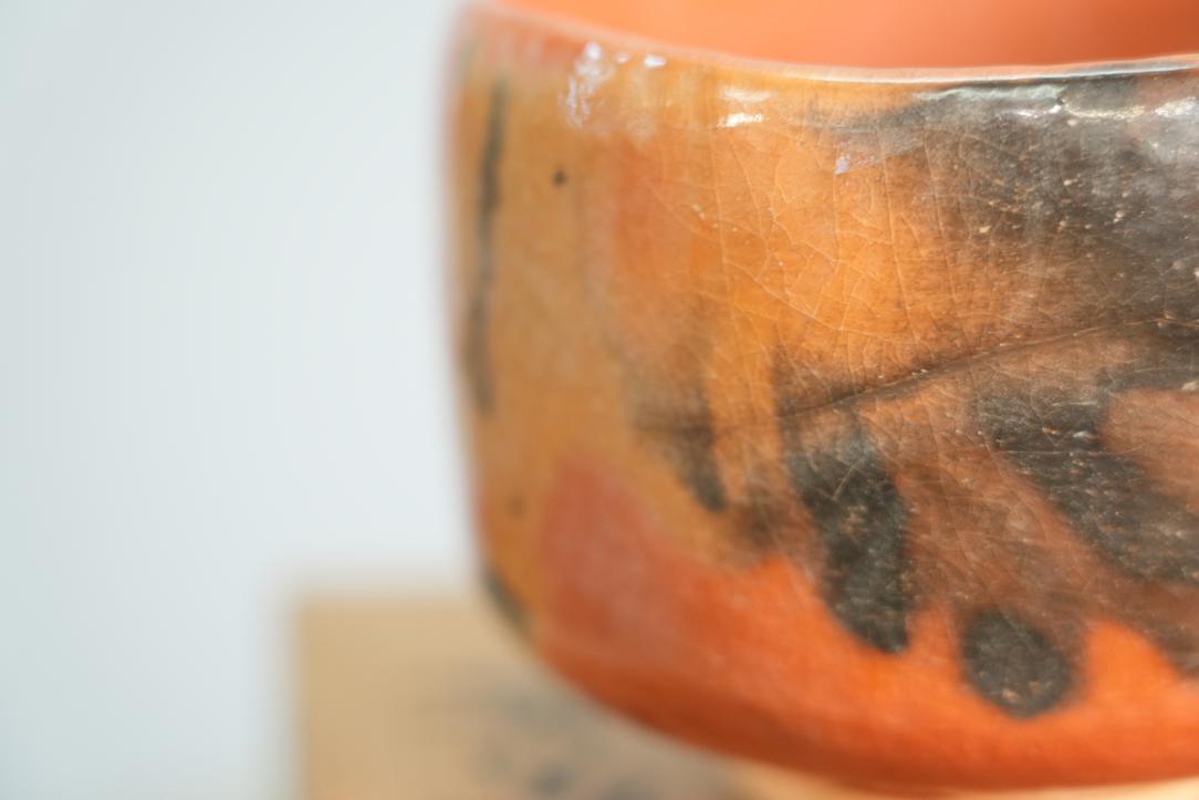 Aka Raku Chawan Tea Bowl Width:120mm - Image 2