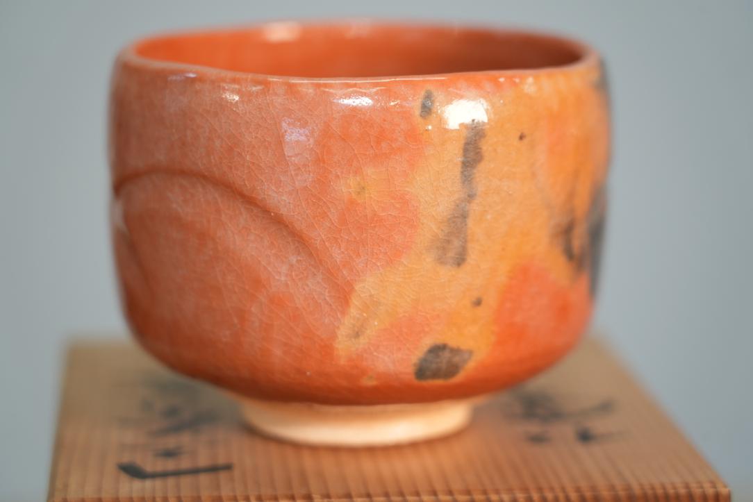 Aka Raku Chawan Tea Bowl Width:120mm - Image 8