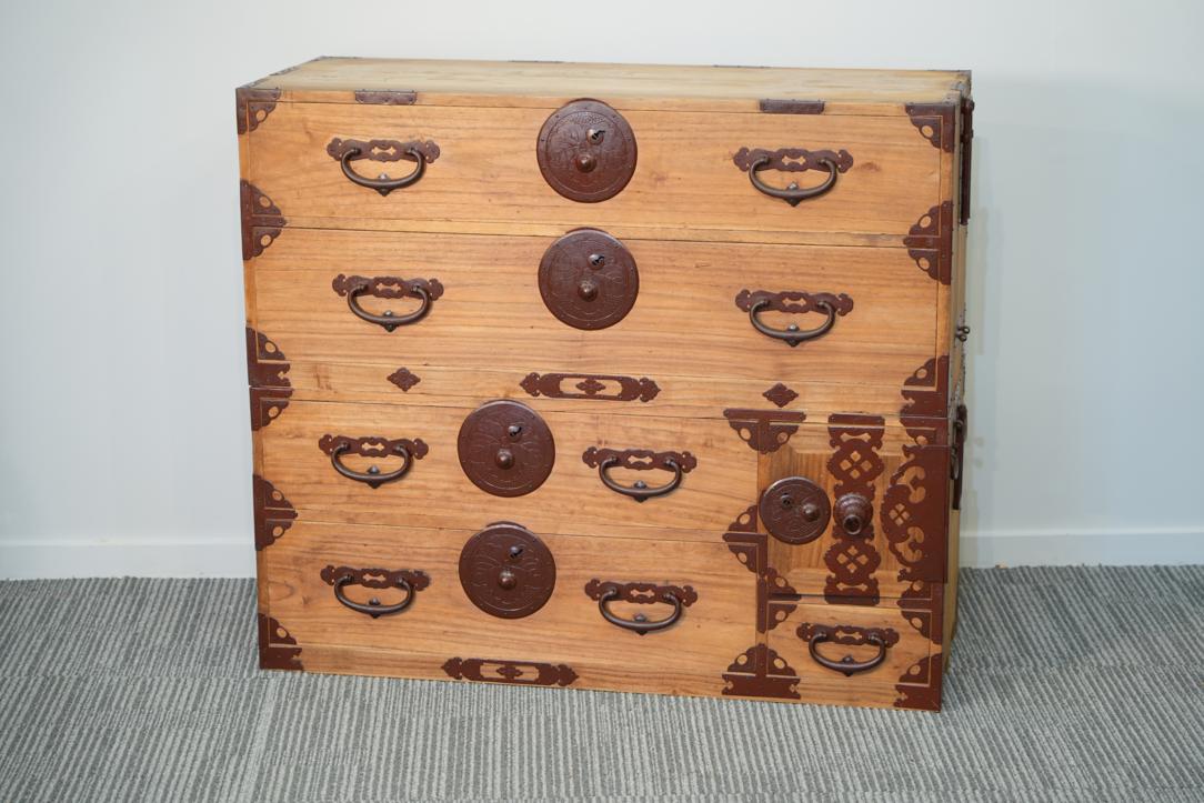 Japanese 2 section clothing chest