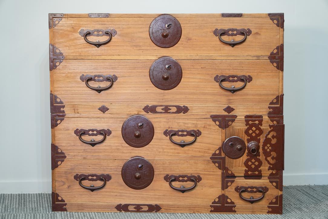 Japanese 2 section clothing chest