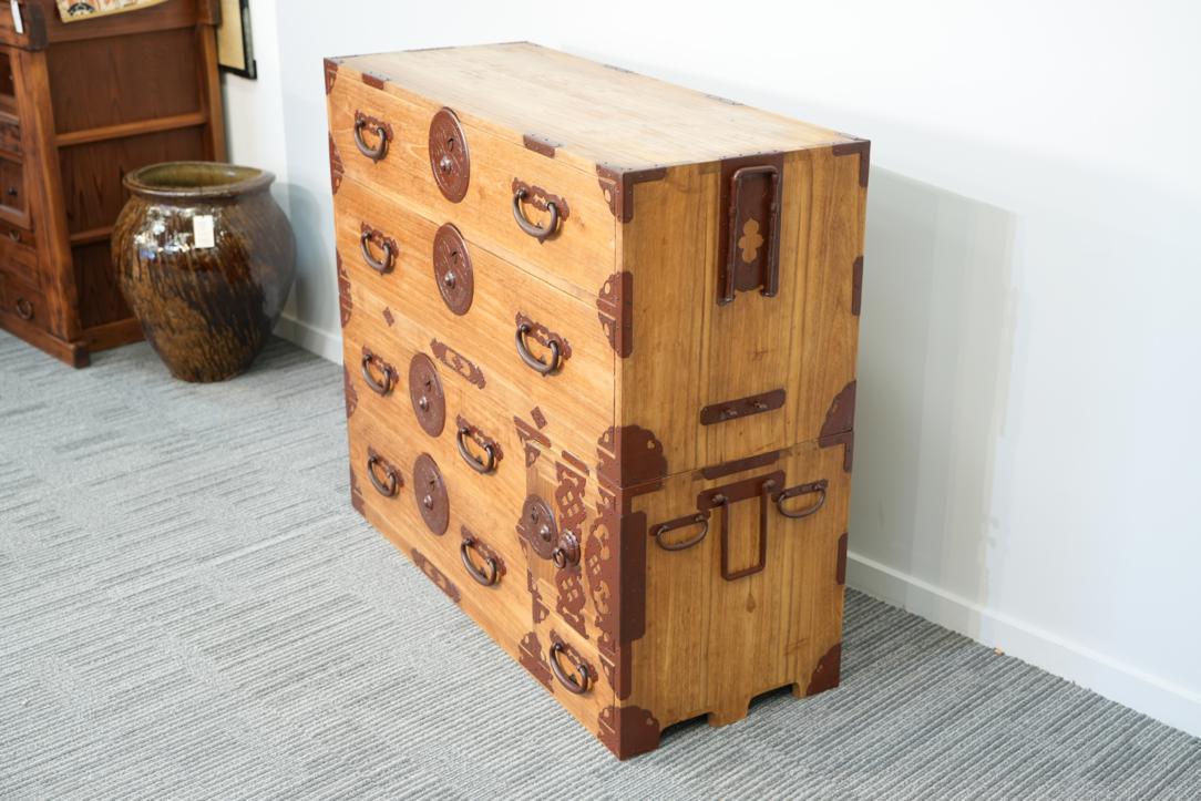 Japanese 2 section clothing chest