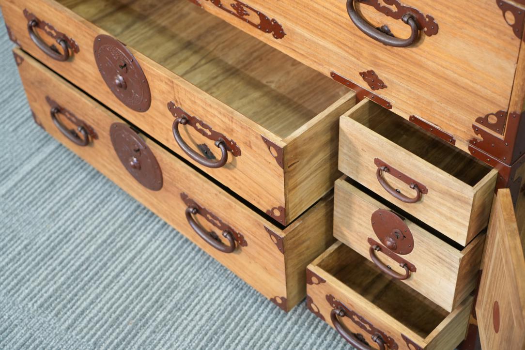 Japanese 2 section clothing chest