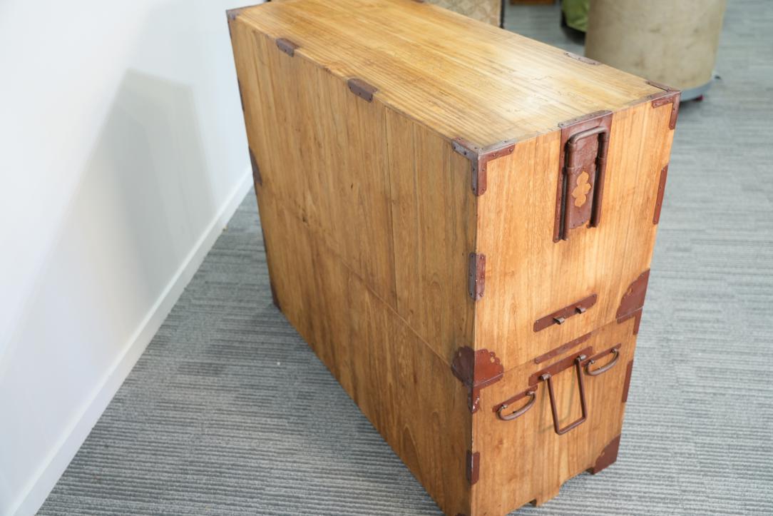 Japanese 2 section clothing chest