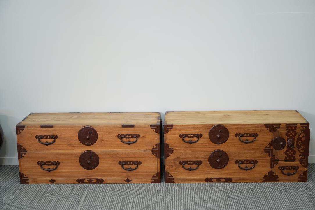 Japanese 2 section clothing chest