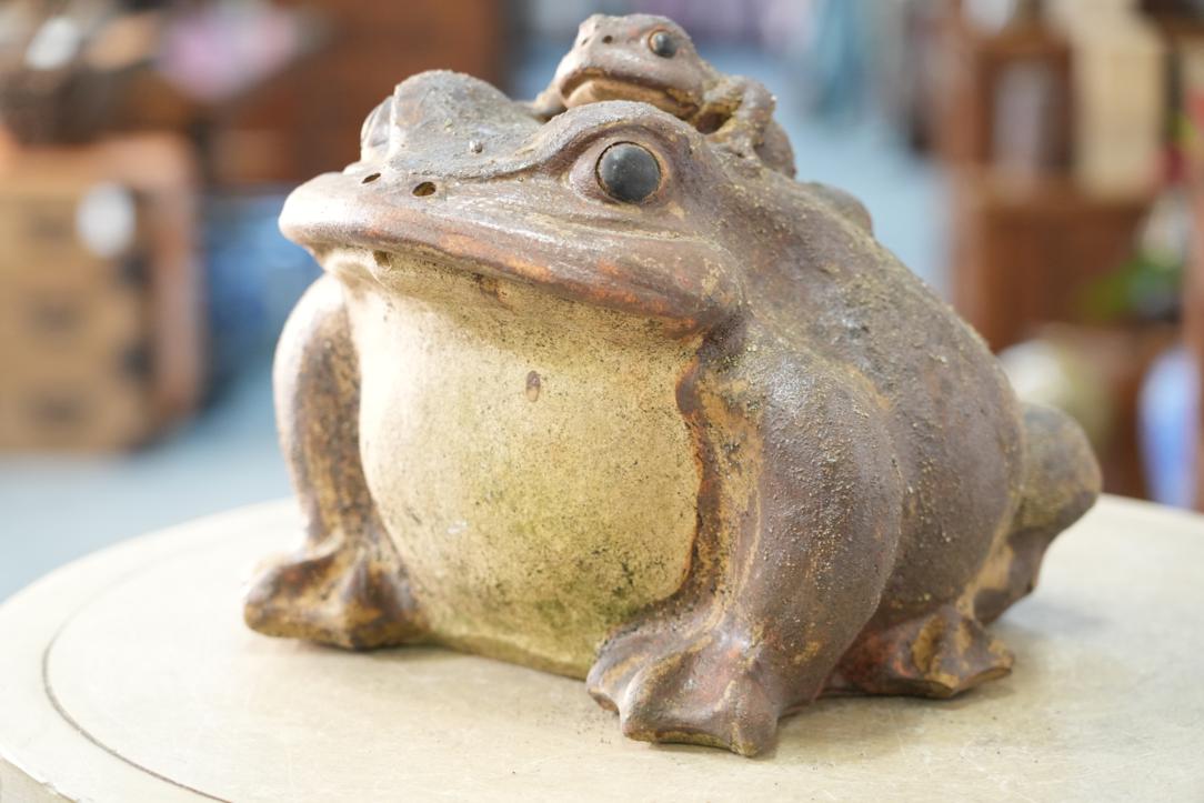 Shigaraki Pottery Frog Width:320mm - Image 5