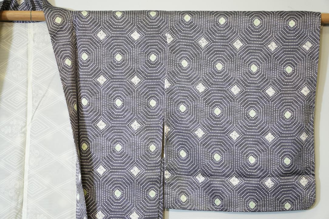 Illusion Design Silk Japanese Haori Jacket - Image 6