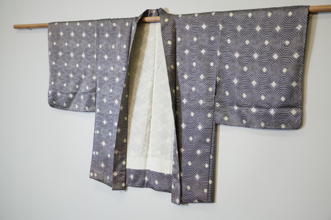 Illusion Design Silk Japanese Haori Jacket - Image 5