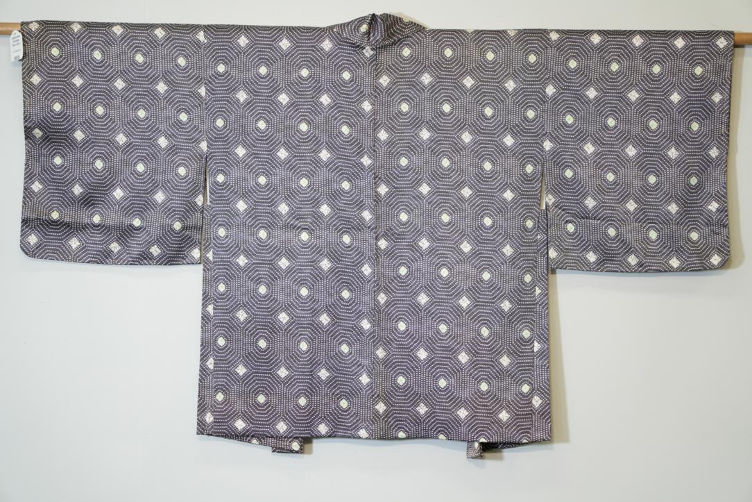 Illusion Design Silk Japanese Haori Jacket - Image 4