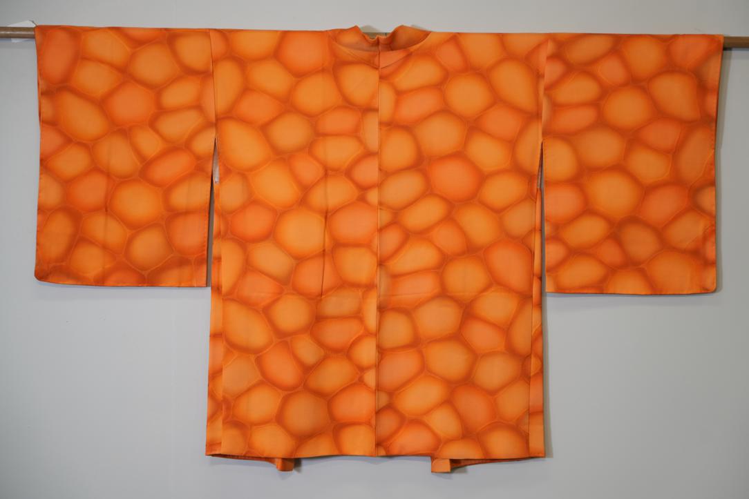 Mandarine Silk Japanese Haori Jacket - Image 4