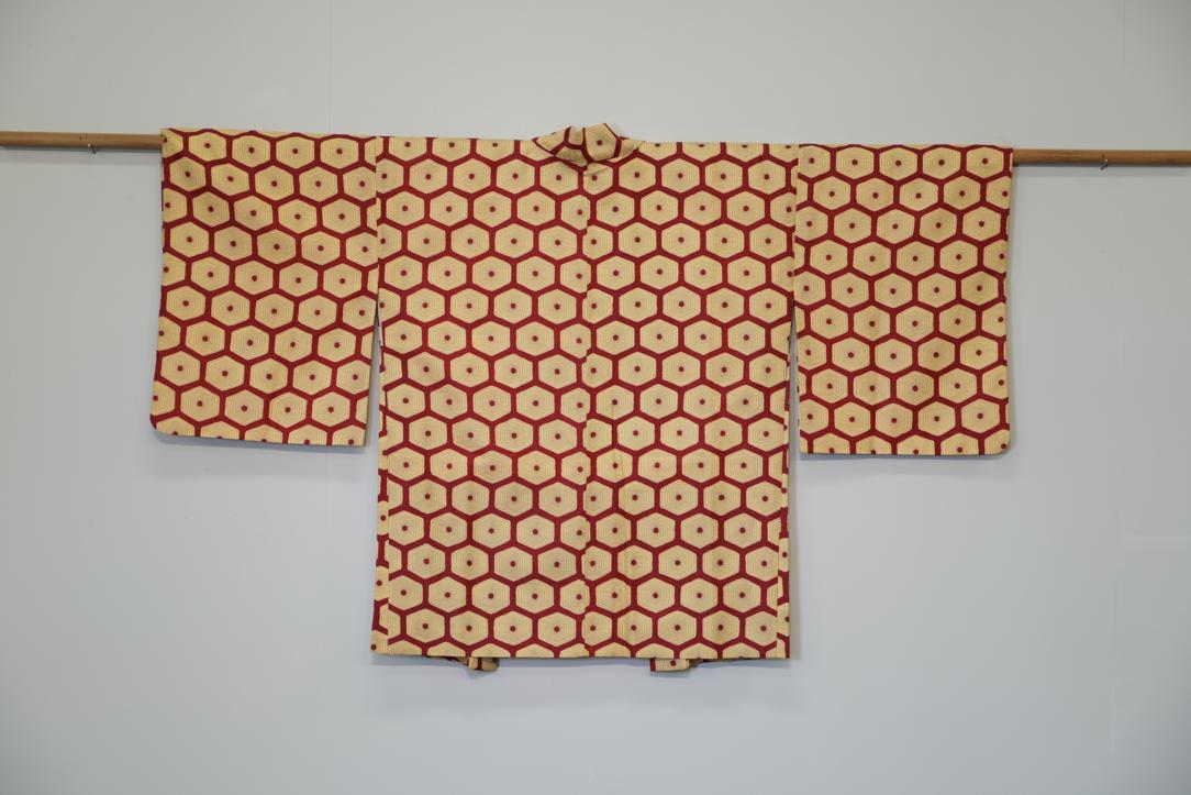 Geometric Silk Japanese Haori Jacket - Image 5