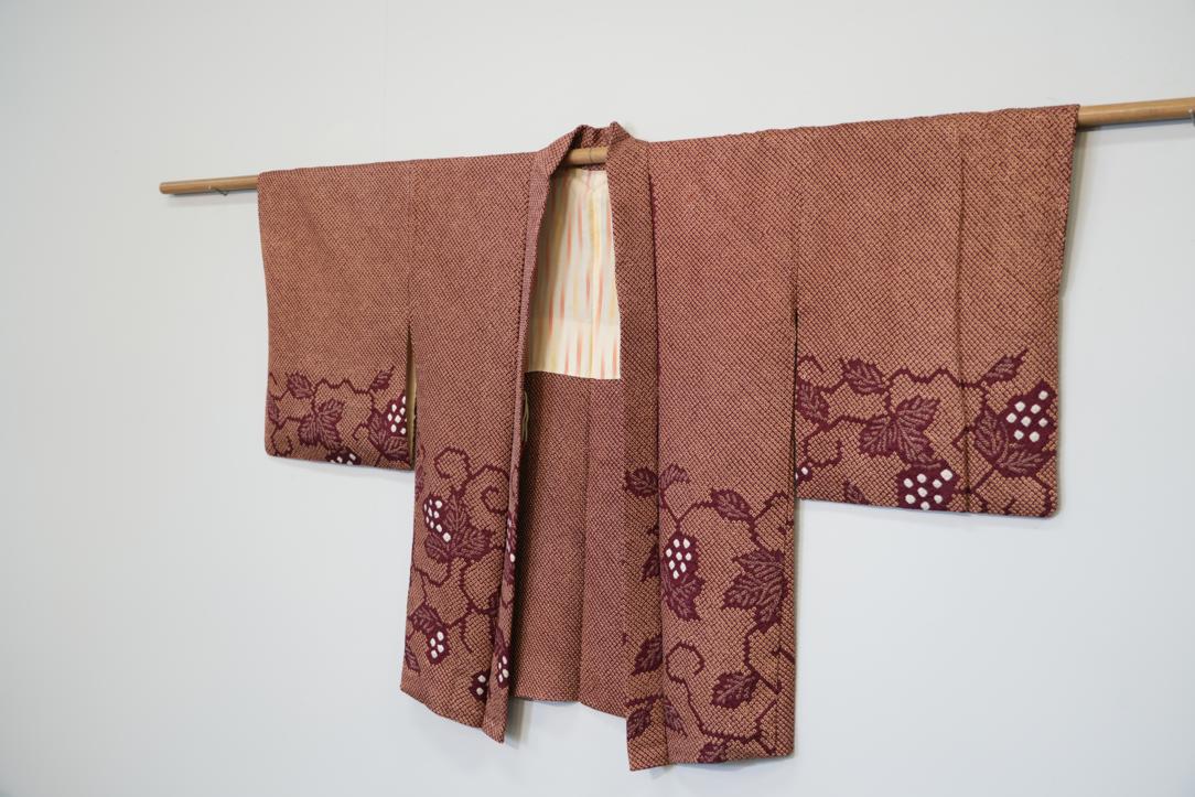 Silk Shibori Japanese Haori Jacket - Image 4
