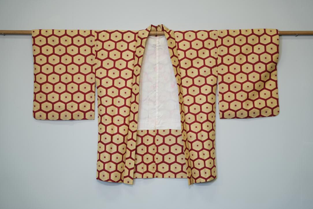 Geometric Silk Japanese Haori Jacket
