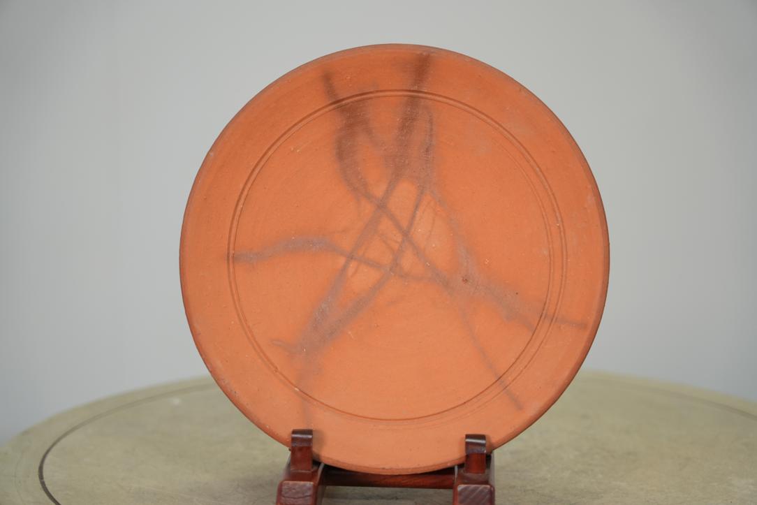 Japanese Bizen Pottery Studio Plate Width:260mm