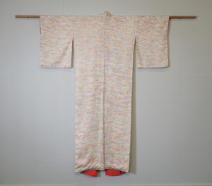 Rainbow Waves Vintage Japanese Silk Kimono