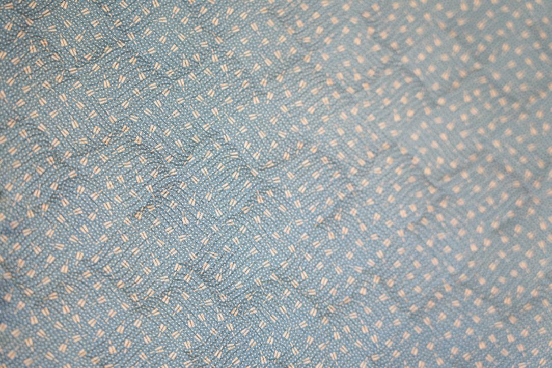 Jacquard Teal Vintage Japanese Silk Kimono - Image 2